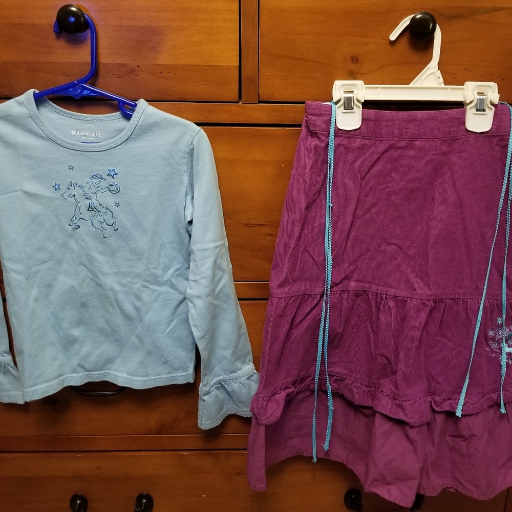 American Girl skirt and top